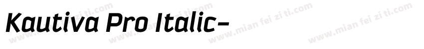 Kautiva Pro Italic字体转换